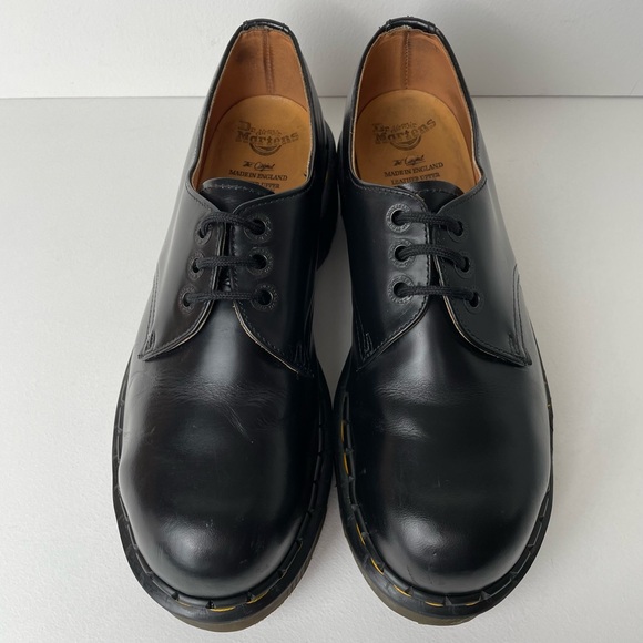 Vintage Dr. Martens England 1925 Black Leather Envy Quad Platform Oxfords UK 7 - Picture 9 of 15